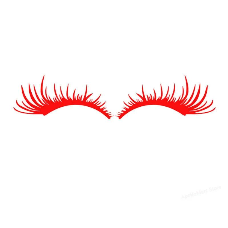 

1Pair Car Headlight Eyelash Stickers 3D Charming False Eyelashes Decal Car Bumper Decoration Motorcycle Styling Accessories red-1 Pair JIEMAO