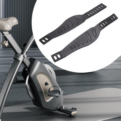 2 Pieces Exercise Bike Pedal Strap Black,Replacement Indoor Fitness Equipment Cycle Cycling Machine