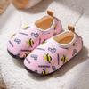 Unisex Winter Baby Indoor Shoes: Soft-Sole, Non-Slip Cotton Slippers with Heel Protection for Kindergarten.