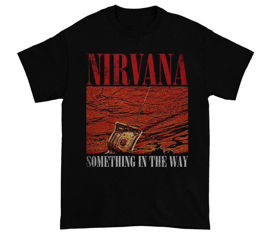 NIRVANA SOMETHING IN THE WAY NEW BLACK T-shirt S