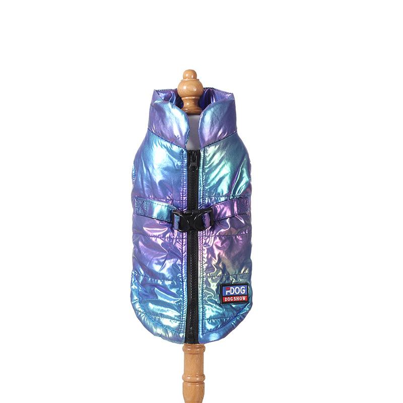 Hot Selling Pet Clothes Waterproof Reflective Gradient Vest Plus Velvet Warm Dog and Cat Christmas Clothing Pet Supplies