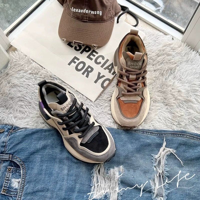 

Осенне-зимняя цветовая гамма обувь Форрест Гамп женская 2025 новая платформа студенческая спортивная бархатные кроссовки папы беговые универсальные женские туфли 35 оранжевый