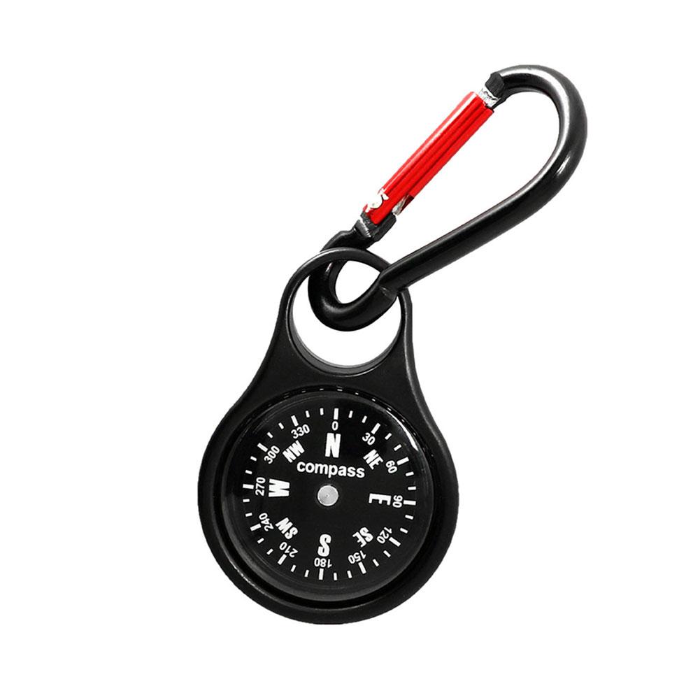 Mini Survival Compass with Carabiner Outdoor Camping Mountaineering Buckle Mini Compass Lightweight Portable Keychain Compass