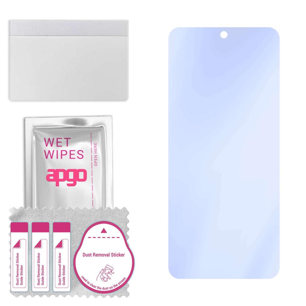 apgo Ultra-Clear 9H Hybrid protective glass compatible with Xiaomi Redmi Note 9 Pro, flexible nano glass, great replacement for tempered glass, scratc