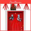 Stylish Red Butterfly Knot Christmas Door Ornament Charming Seasonal Home Accent
