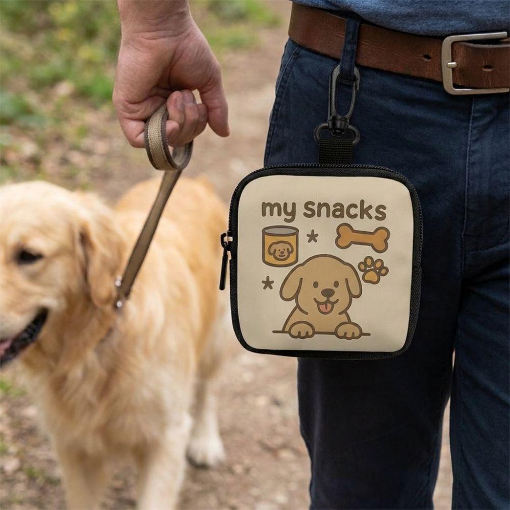 Transparent Window Dog Training Bag Portable Pet Snack Bag Dog Treat Pouch Puppy Training