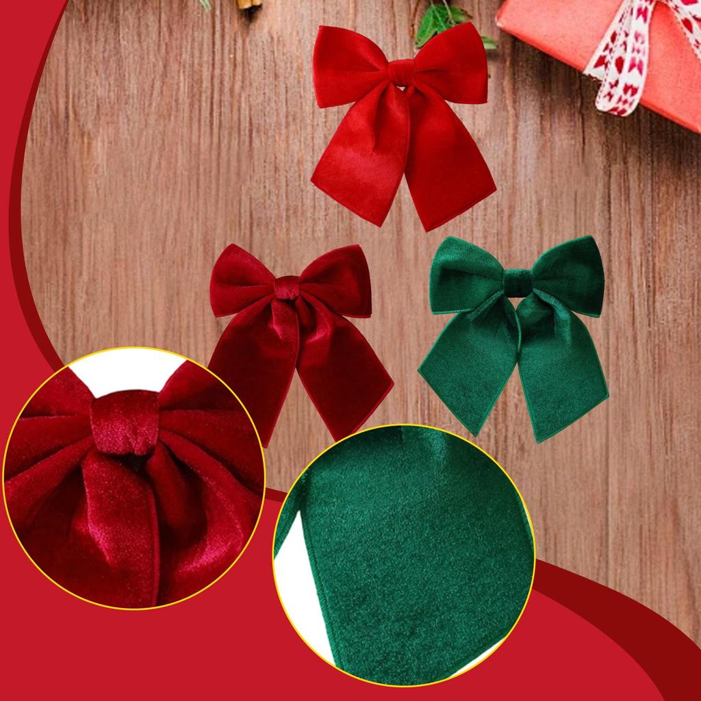 Christmas Bow Flannel Velvet Large Party Decoration Ornament Tree Topper for Xmas Decorations Wedding Home Room