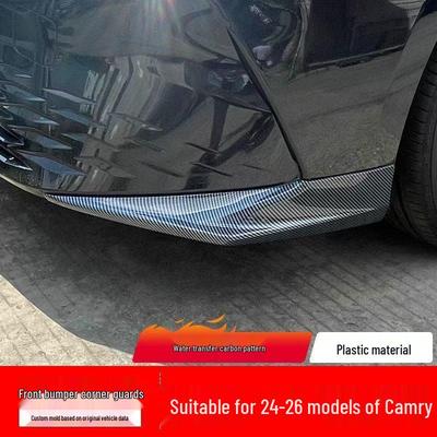 Camry Front Bumper Mod Kit: Anti-Collision Strips, Corner Protectors, Splitter, Lip, and Fascia Trim for 9th Gen