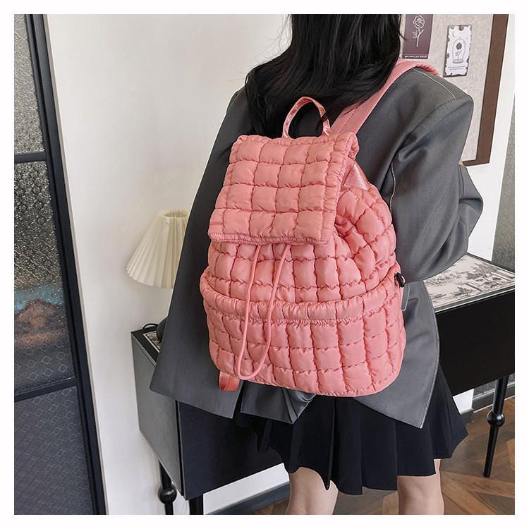 Simple Cloud Style Womens Puffy Backpack With Durable Polyester For City Commuting And Casual Outings