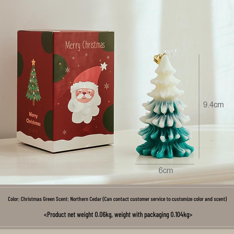 Christmas Tree Shaped Scented Candle - Festive Theme Decoration & Creative Gift