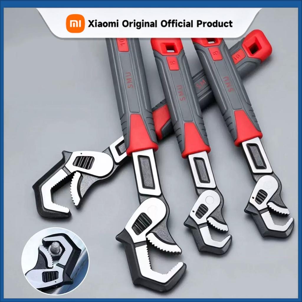 Xiaomi 8/10inch Self Locking Wrench High Carbon Steel Multi Functional Adjustable Open Wrench Manual Spanner Quick Plumbing Repair Tool