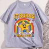 Lustiges Sprüche T-Shirt 'Es brennt beim Wasserlassen' 90er Vintage Baumwolle Kurzarm T-Shirt Streetwear Locker Rundhals Streetwear Kleidung