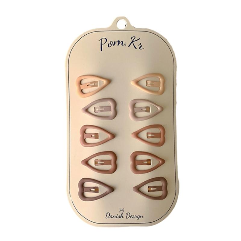 10pcs Stylish Hairpin Set Durable Alloy Hair Clip Lightweight Heart Star Hair Clip for Girls for Different Hairstyles