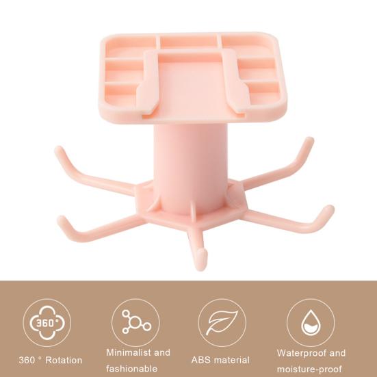 Kitchen Utensil Hanger Under Cabinet Spoon Storage Hook 360 Degree Rotating Self-adhesive No Drilling Anti-slip Brush Spatula Ladle Food Clip Hanging