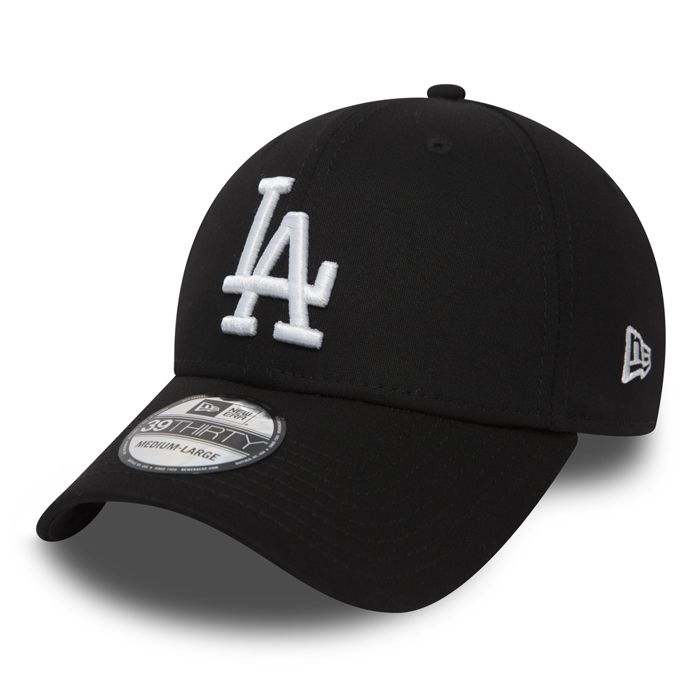 Casquette de baseball - New Era - Los Angeles Dodgers - 39THIRTY ajustée - Noir - Sportswear