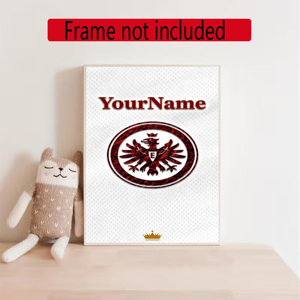 Eintracht Frankfurt Customize Your Name Diamond Painting Round Diamond Rhinestones Mosaic Diamond Embroidery Wall Paintings Rhinestones Gift Frameless