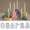 DIY Numbers Candlestick Silicone Mold Candle Holder Gypsum Resin Mold Handmade Epoxy Resin Casting Home Desktop Decor
