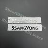 Emblema Distintivo Auto 3D SSANGYONG, Cromato & Nero Lucido ABS Targhetta Nome Adesivo per Portellone Posteriore gks1