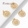 2 styles de breloques soleil en laiton plaqué or 18 carats pour boucles d'oreilles, pendentifs pour colliers, fournitures pour la création de bijoux DIY