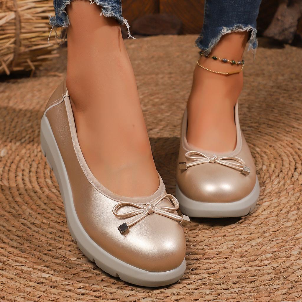 Plus Size Shoes for Women 35-42 Spring Autumn 2026 Women Platform Wedges Slip on Flats Round Toe Comfortable Zapatos De Mujer