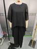 2026 Women's Loose Casual Chiffon Autumn Suit: Solid Color Top and Pants Set