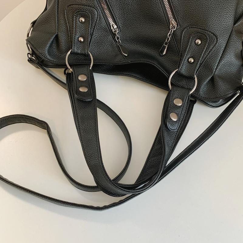 Shoulder Bag Women's 2 Large Capacity Commuter Crossbody Bag PU Portable Tote Bag