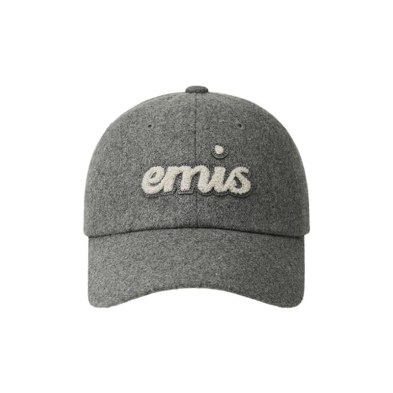 

EMIS BOUCLE LETTERING LOGO BALL CAP-GRAY GRAY