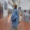 Women's Versatile Loose Denim Jacket - 2025 Spring/Autumn Retro High Street Style, Plus Size Available.