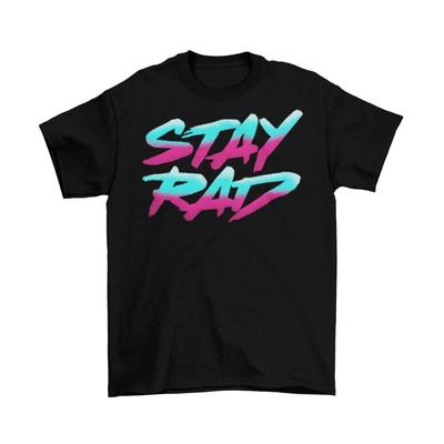 Stay Rad T-Shirt Baumwolle Lustig Größen Retro Old School 90er 80er Neu