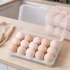 15 Egg Slots Refrigerator Storage Container Clear Plastic Egg Holder Food Preservation Box Home Kitchen