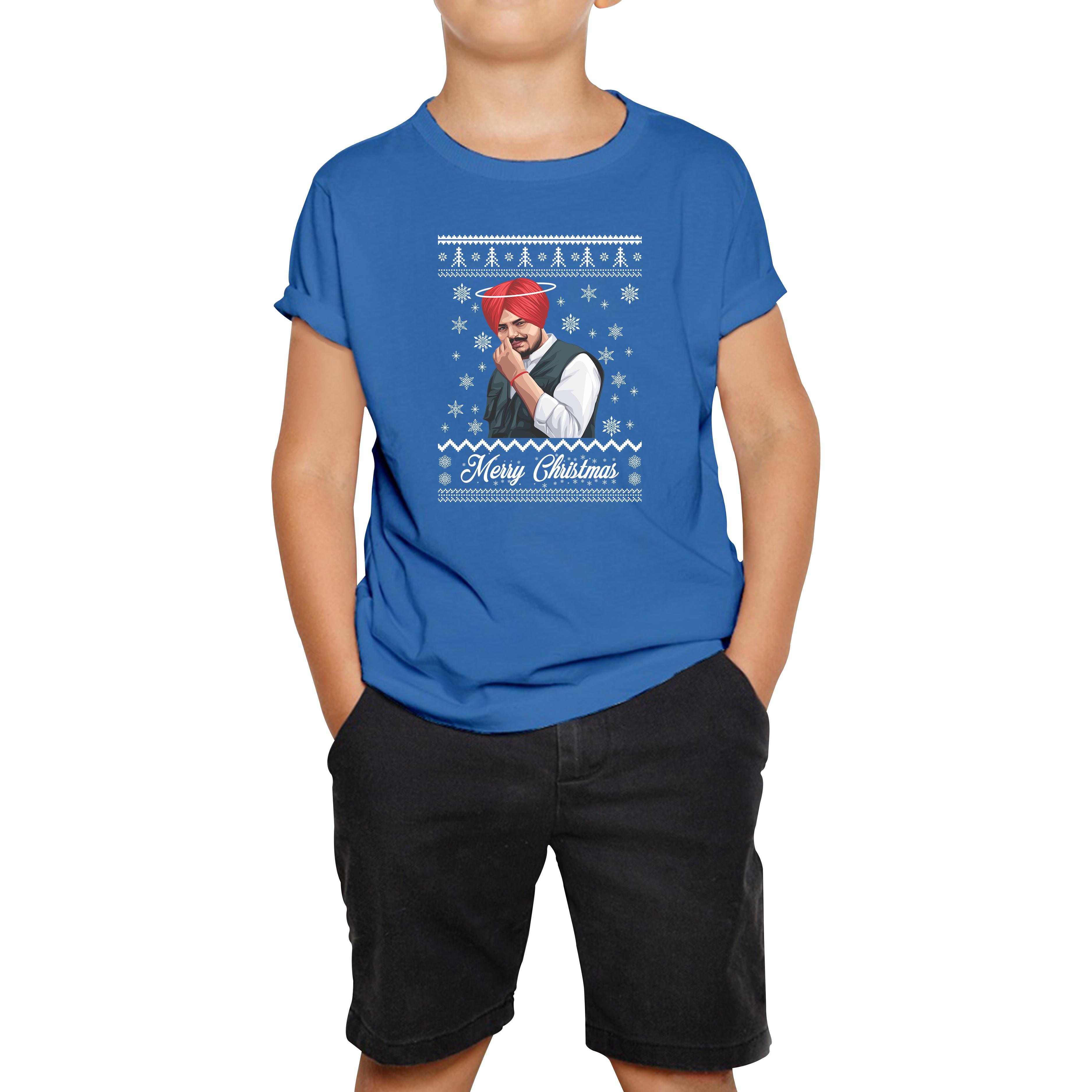 Sidhu Moose Wala Merry Christmas Kids T Shirt 100