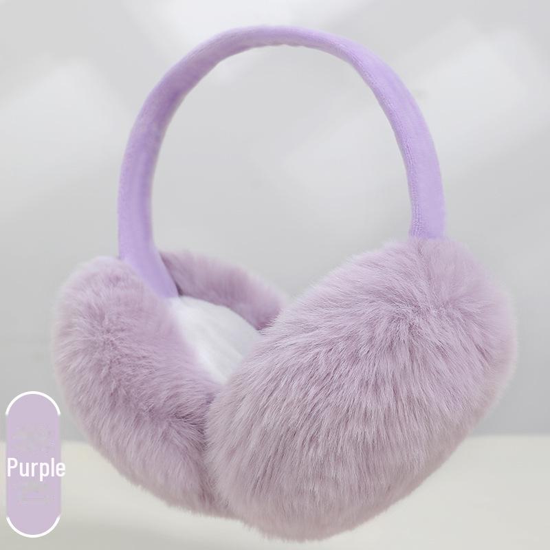 Ruiya Foldable Plush Velvet Earmuffs for Winter - Warm, Cold-Proof, Antifreeze Ear Warmers for Women and Students