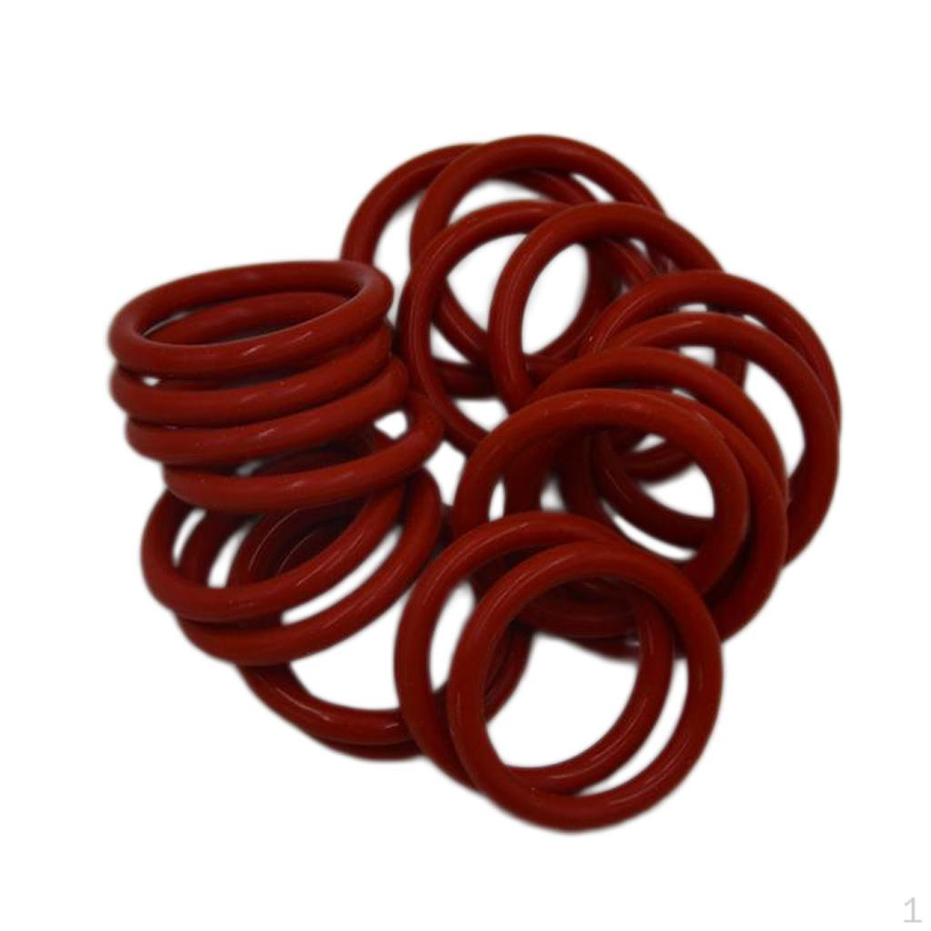 20-part Silicone Rings With Orange Tube Damper For 12AX7 12AU7 12AT7