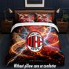 AC Milan Design Pościel Zestaw pościeli 1 poszewka na kołdrę + 2 poszewki na poduszki Miękka oddychająca domowa pościel