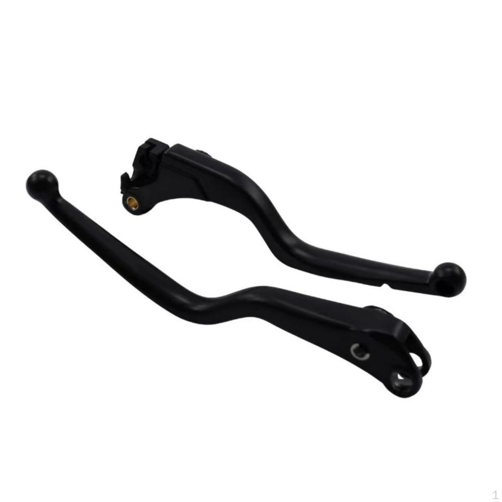 2 Pieces Brake and Clutch Lever Set Matte Black Motorcycle Levers with Hardware