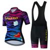 Women's Cycling Suit, Summer Short-sleeved Cycling Jersey, Tour De France Breathable Mountain Bike Suit Set