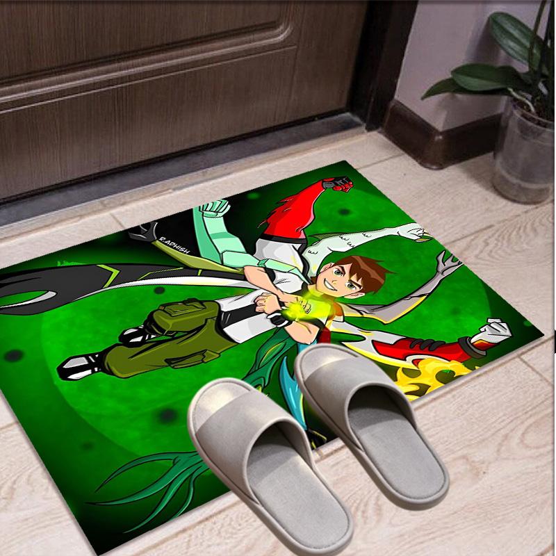 Ben 10 Cartoon Pattern Rug, Indoor/Outdoor Mat, for Picnic, Gameroom, Bedroom, Office, Living Room, Home Decor Carpet, Birthday Gift