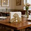 1PCS Tissue Holder C Metal Ginkgo Leaf Napkin HolderFor Restaurant Hotel Cafe Dining Table Vertical Square Towel Paper Holder Base
