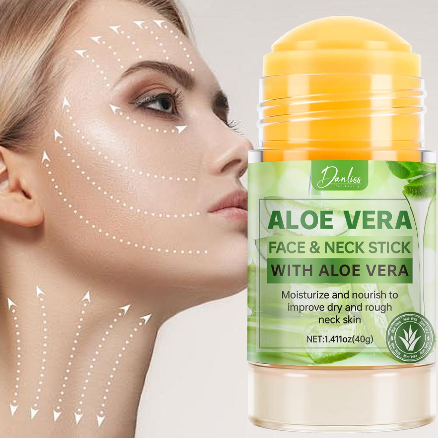 

Крем-стик для лица и шеи с алоэ вера - Увлажнение и питание кожи - Мягкий и эффективный для мужчин и женщин, 40 г