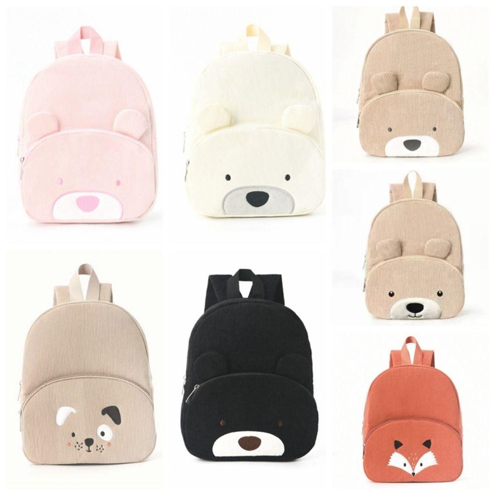 Cartoon Children Backpack Dog Students School Bag Soft Animal Shoulder Bag Outdoor