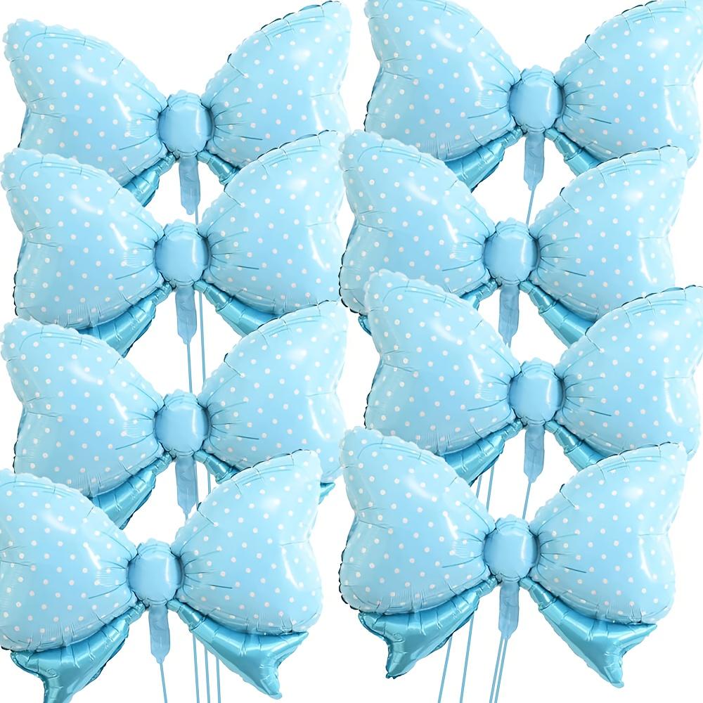 8-Pack of Bow-Shaped Aluminum Foil Balloons Suitable for Birthday Parties, Happy Birthday Themed Party Decorations