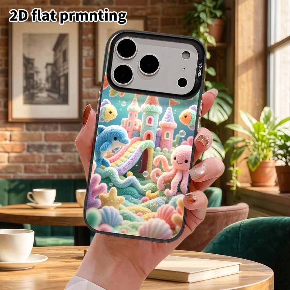 Phone Case: 2D Flat, Suitable for iPhone 18 17 16 15 14 13 12Pro Protective Case, Underwater Castle Kingdom, Perfect Christmas and Halloween Holiday G