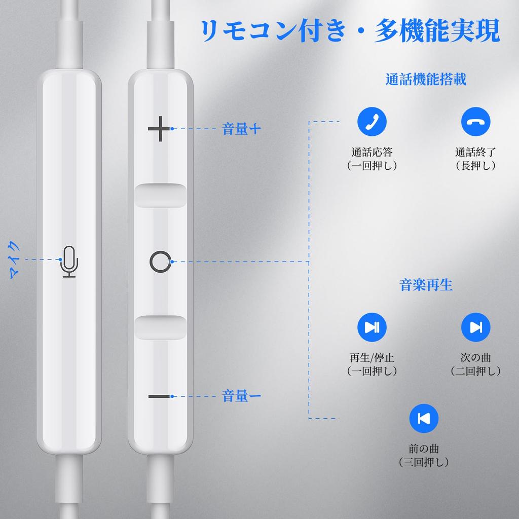 ASKUBSKU with Magnetic Compatible with iPhone 16 Pro USB DAC HiFi Sound Compatible with Google Pixel Compatible with iPad Air Mini Inner Ear Remote