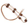 Meier Women's thin belt retro rice jewelry stone stitched braided waist chain
