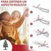 Fiber Optic Christmas Tree, Artificial Christmas Tree with 90 LED Lights and 90 Branches for Indoor Use, Ø48x90 Cm, Green