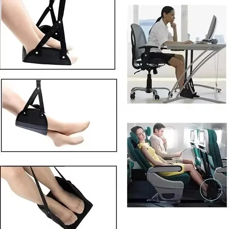 1PC Travel Hammock Suspended Adjustable Office Hammock with Airplane Footrest for High Speed Rail Car Outdoor Furniture