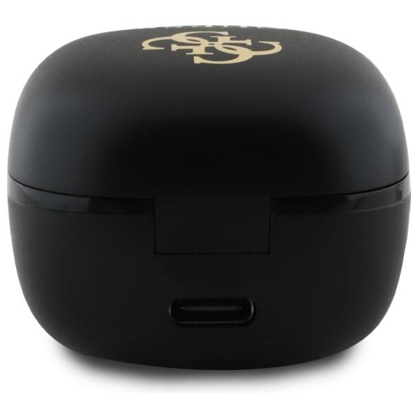Guess Bluetooth Headphones GUTWSJ144ESK TWS + Docking Station Black/black Iridescent 4G Printed Logo