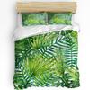 Tropical Plant Banana Leaf Green Duvet Cover with Pillow Case Custom 3pcs Bedding Set Quilt Cover Double Bed Home Textile