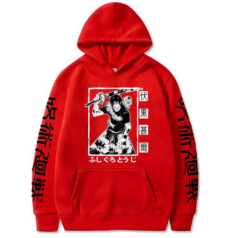 Anime Jujutsu Kaisen Fushiguro Toji Hoodies Autumn Winter Fleece Streetwear Tops