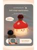 Mushroom Night Light: USB Rechargeable, Dual Brightness Silicone Tap Lamp with Timer - Cute Bedside Sleep Companion LED.
